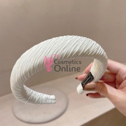 Bentita pentru par BTP020AA cu model deosebit - Alb-Crem